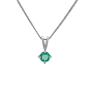 Dije en Plata · Esmeralda Talla Redonda